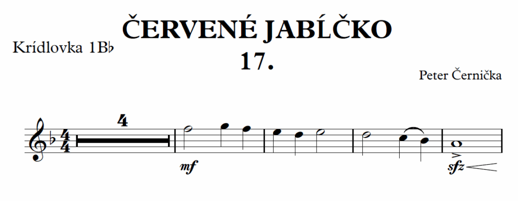 noty Červené jablčko