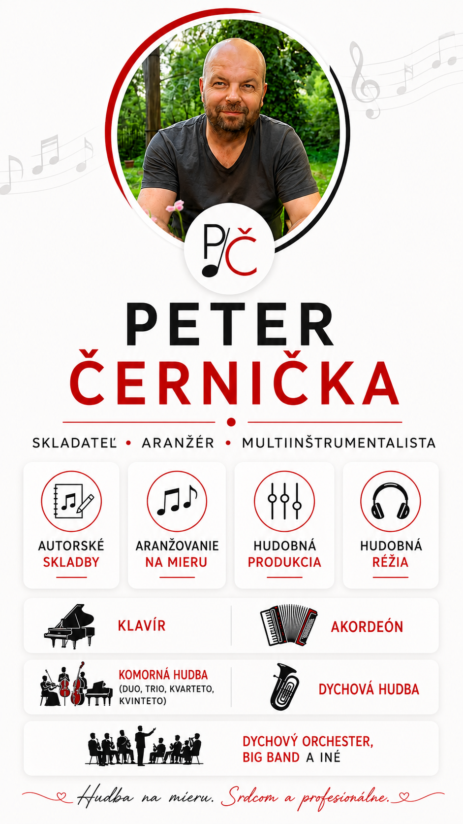 ponukam záskok trubka, trombon, tuba, akordeón, basgitara, klavír